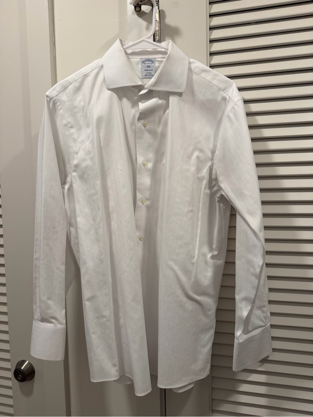 Brooks Brothers White Long Sleeve Dress Shirt - Spread Collar